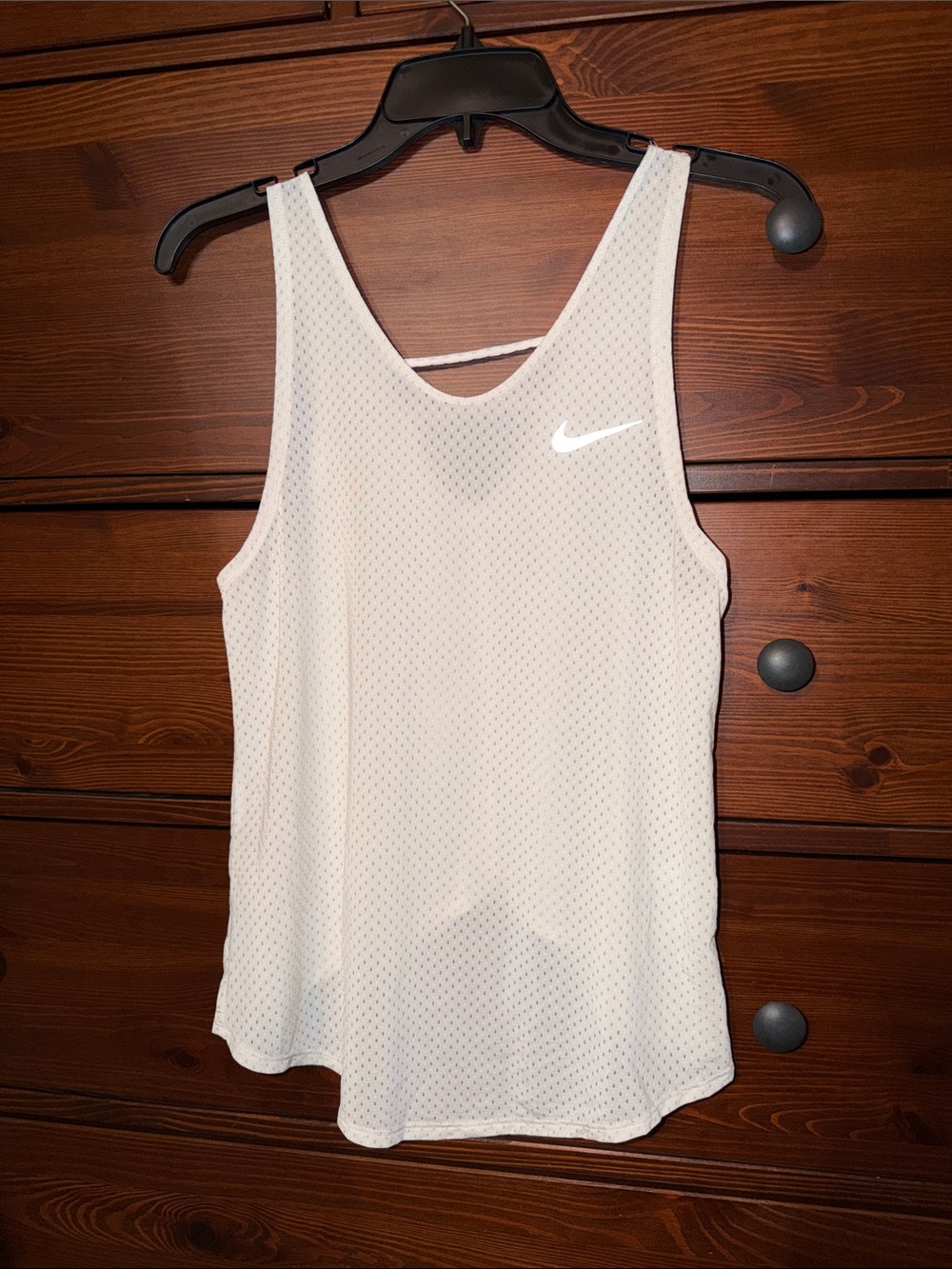 Nike Running Mesh Tank Top Breathable Cutout Back Workout Top